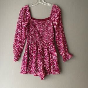 Abercrombie & Fitch‎ sz S red off shoulder boho romper